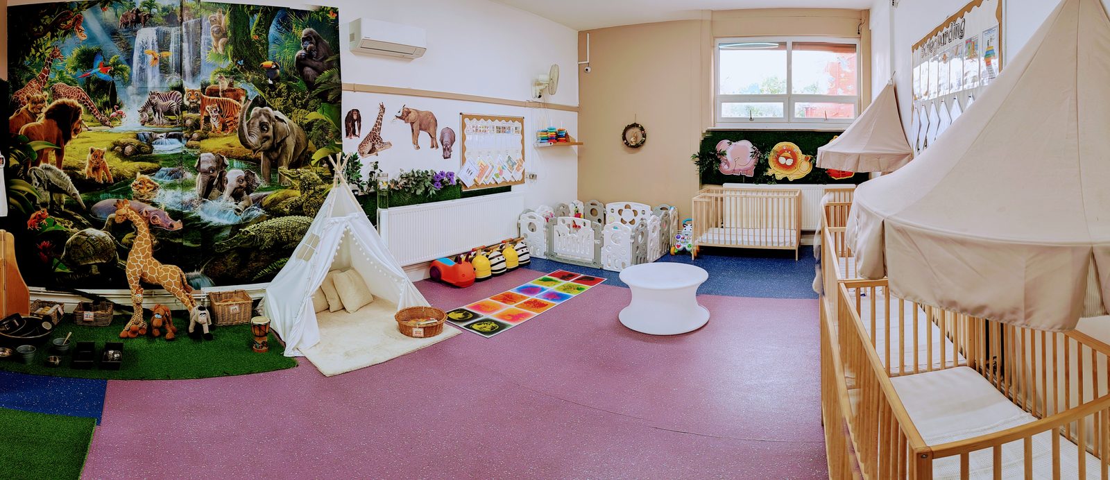 The Dear Zoo baby room at Tiny Steps Longsight