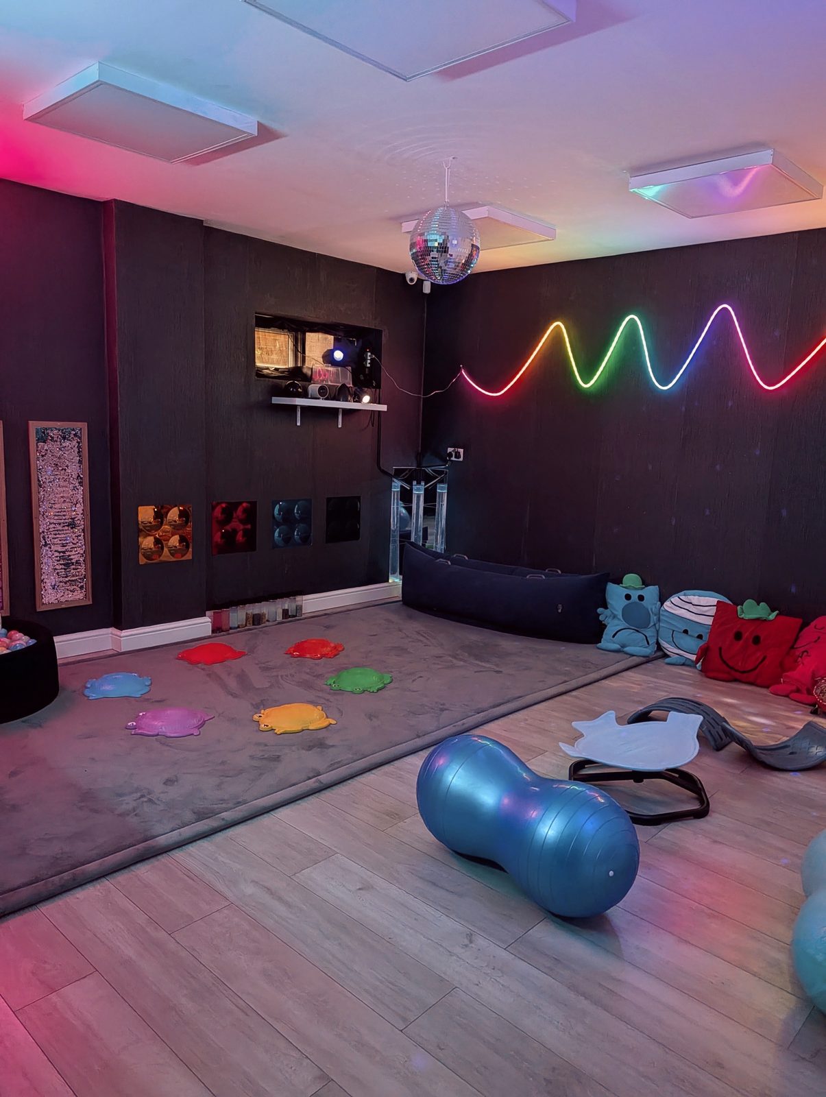 The sensory room at Tiny Steps Longsight
